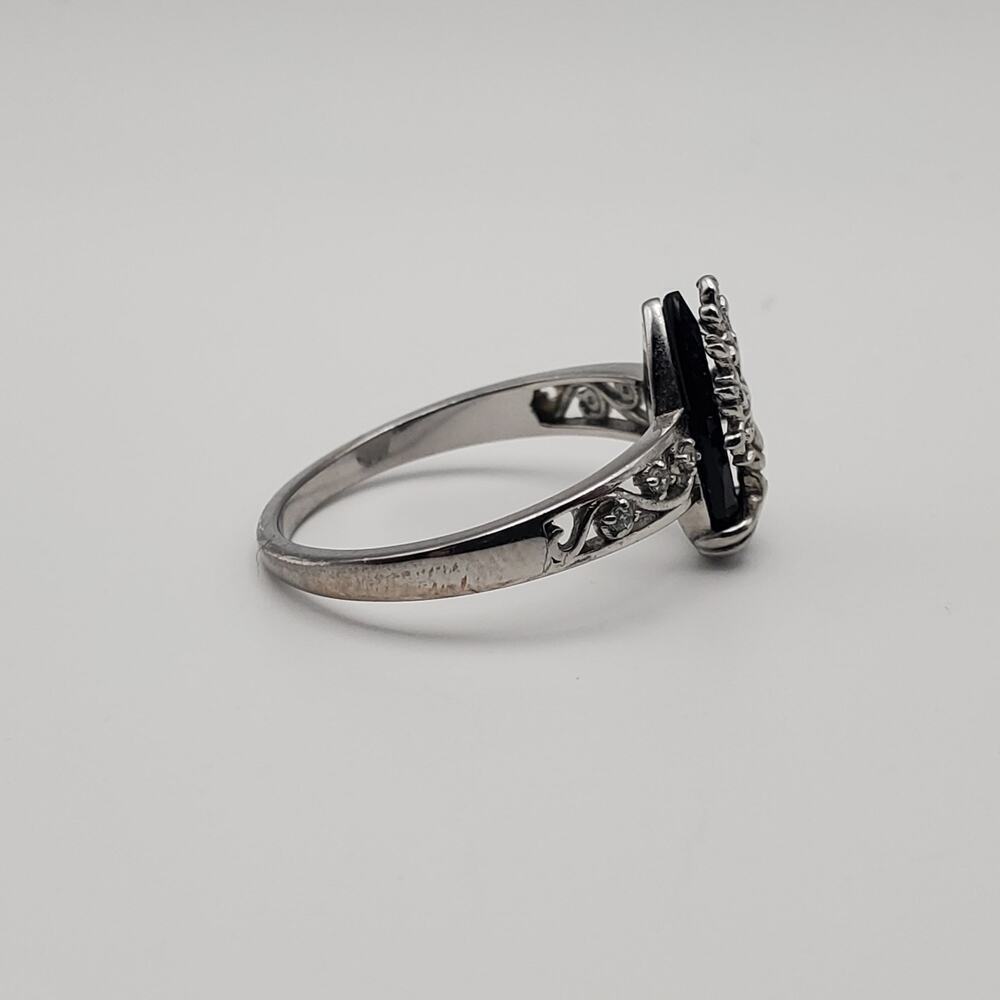 YFN Black Tourmaline Ring – Sterling Silver Crystal Tree of Life Design Size 10 - Picture 2 of 9